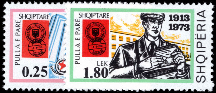 Albania 1973 Stamp Anniversary unmounted mint.