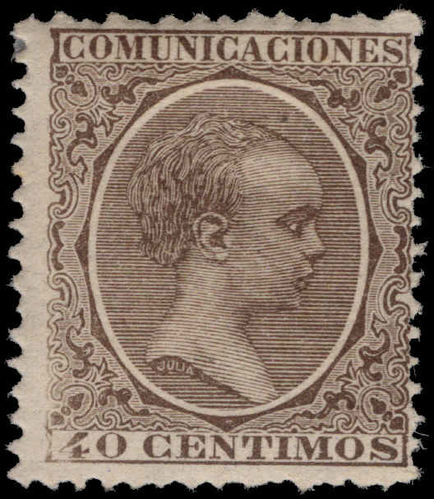 Spain 1889 40c brown lightly mounted mint.