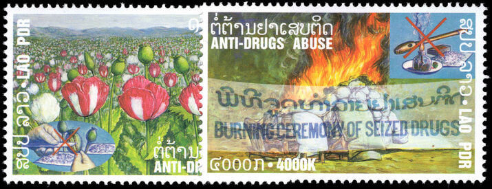Laos 2001 Anti-Drug Campaign unmounted mint.