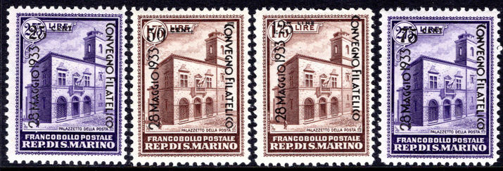 San Marino 1933 Italian Philatelic Congress fine unmounted mint.