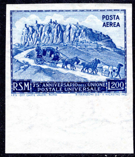 San Marino 1949-51 UPU 200l imperf unmounted mint.