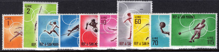 San Marino 1963 Olympic Games Tokyo (1964) (1st issue) unmounted mint.