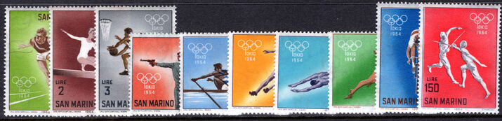 San Marino 1964 Olympic Games Tokyo (2nd issue) unmounted mint.