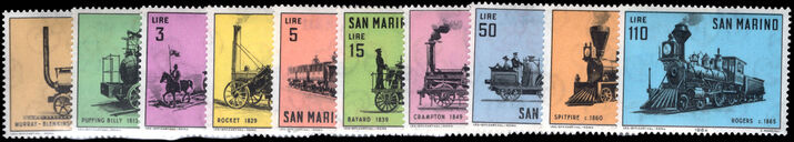 San Marino 1964 Story of the Locomotive unmounted mint.