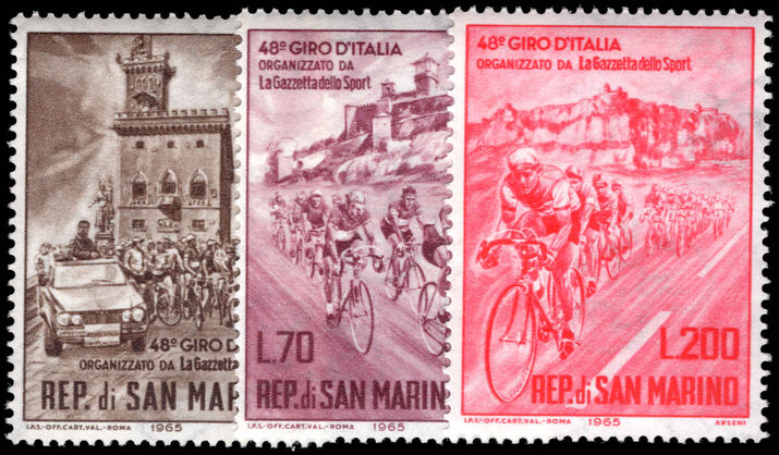San Marino 1965 Cycle Tour of Italy unmounted mint.
