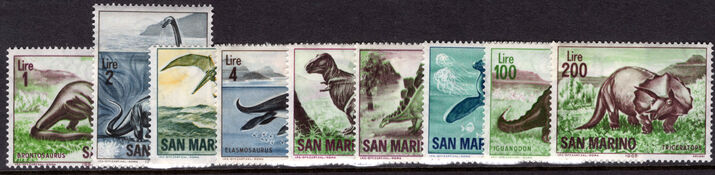 San Marino 1965 Prehistoric Animals unmounted mint.
