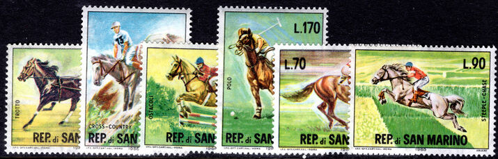 San Marino 1966 Equestrian Sports unmounted mint.