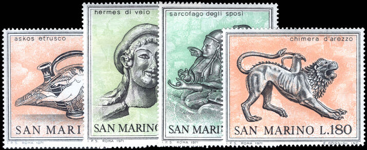 San Marino 1971 Etruscan Art (1st series) unmounted mint.