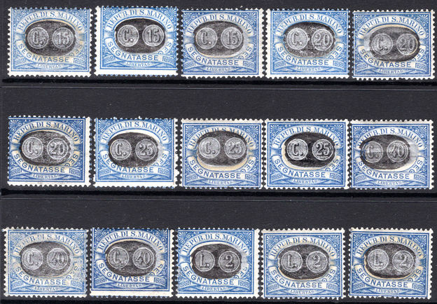 San Marino 1931 Postage Due set fine unmounted mint.