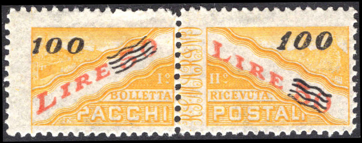San Marino 1948 100l on 50l parcel post unmounted mint.