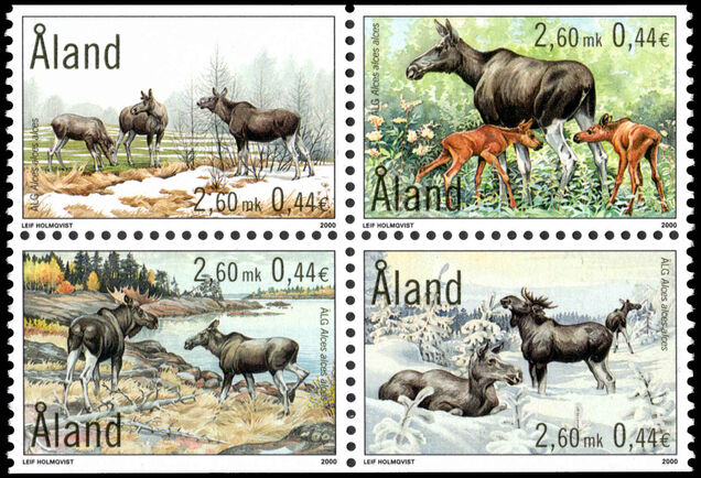 Aland 2000 The Elk (Alces alces) unmounted mint.