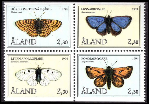 Aland 1994 Butterflies unmounted mint.