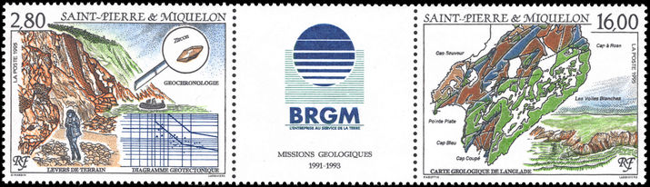 St Pierre et Miquelon 1995 Geological Research unmounted mint.