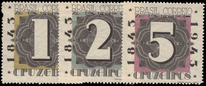 Brazil 1943 Stamp Centenary fine lightly mounted mint.