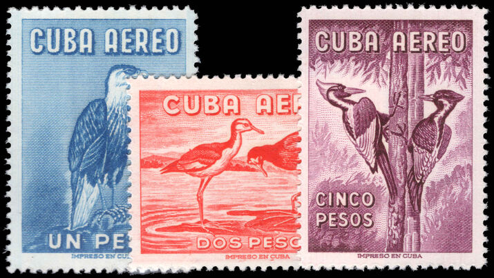 Cuba 1962 Birds values lightly mounted mint.
