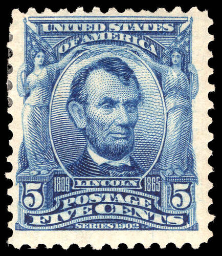 USA 1902-08 5c Lincoln fine mounted mint.