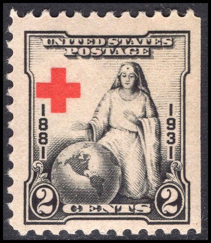 USA 1931 50th Anniversary of American Red Cross Society lightly mounted mint.