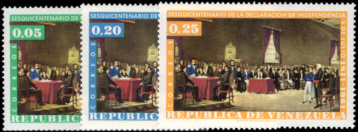 Venezuela 1962 Independence regular set unmounted mint.
