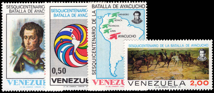 Venezuela 1974 150th Anniversary of Battle of Ayacucho unmounted mint.