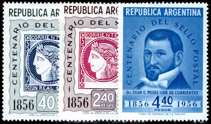 Argentina 1956 Stamp Centenary unmounted mint.