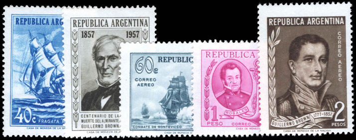 Argentina 1957 Admiral Guillermo Brown unmounted mint.