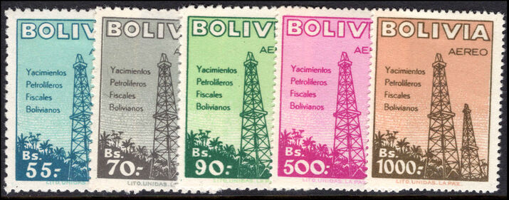 Bolivia 1955 Petroleum air set lightly mounted mint.