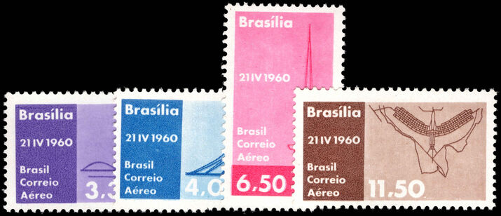 Brazil 1960 Inauguration of Brasilia as Capital airs unmounted mint.