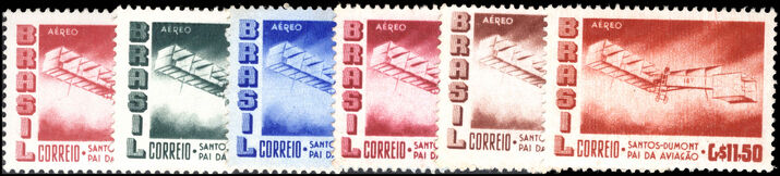 Brazil 1956 Alberto Santos Dumont set plus single from sheet unmounted mint.