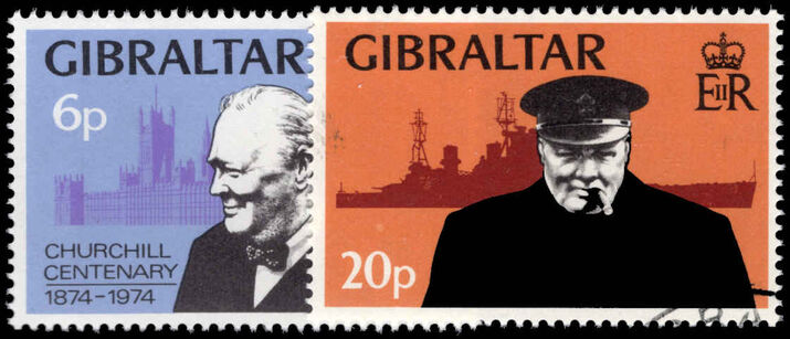 Gibraltar 1974 Winston Churchill fine used.