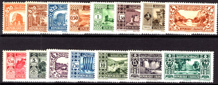 Lebanon 1930-36 part set fine lightly or unmounted mint.