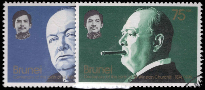 Brunei 1974 Birth Centenary of Sir Winston Churchill fine used.