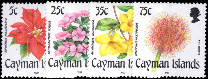 Cayman Islands 1987 Flowers unmounted mint.