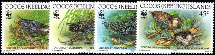 Cocos (Keeling) Islands 1992 Buff-Banded Rail unmounted mint.