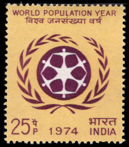India 1974 World Population Year unmounted mint.