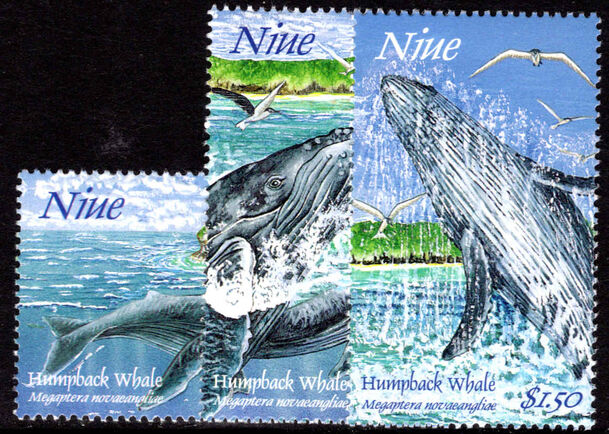 Niue 1997 Whales 1st issue unmounted mint.