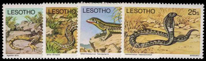 Lesotho 1979 Reptiles with watermark unmounted mint.