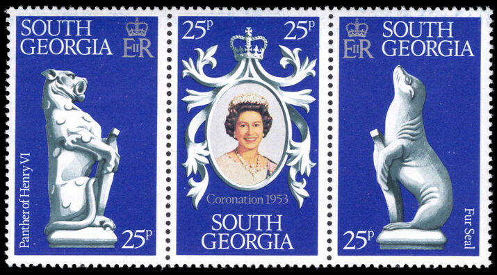 South Georgia 1978 25th Anniv of Coronation strip unmounted mint.