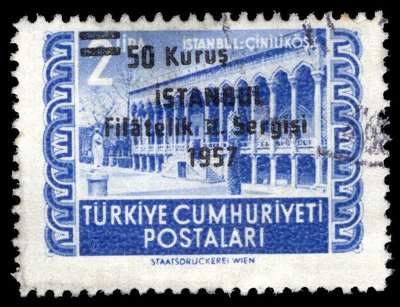 Turkey 1957 2nd Philatelic Exhibition Istanbul fine used.