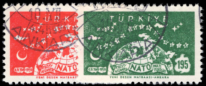 Turkey 1959 10th Anniv of N.A.T.O. fine used.