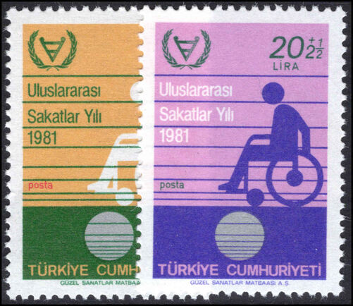 Turkey 1981 Inernational Year of the Disabled unmounted mint.