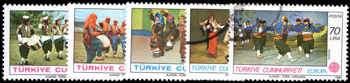Turkey 1981 Europa and Folk Dances fine used.