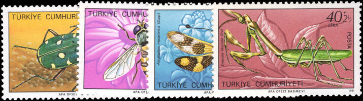 Turkey 1981 Useful Insects unmounted mint.