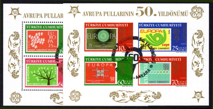 Turkey 2005 Euro Stamp Anniversary souvenir sheet set souvenir sheet unmounted mint.