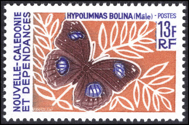 New Caledonia 1967-68 13f Hypolimnas Bolina (male) unmounted mint.