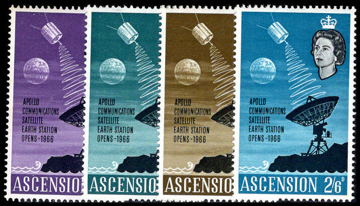Ascension 1966 Opening of Apollo Communication Satellite Earth Station unmounted mint.