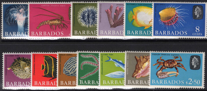 Barbados 1965 set less 3c unmounted mint.