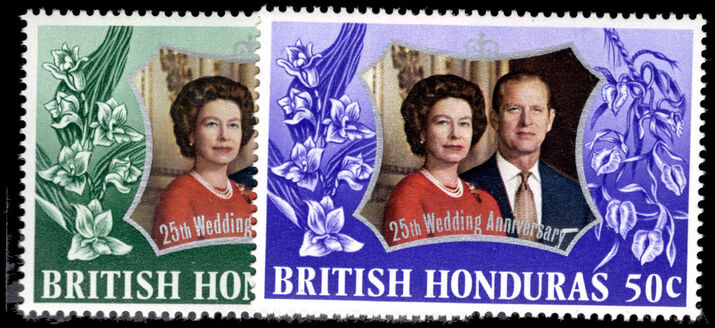 British Honduras 1972 Royal Silver Wedding unmounted mint.