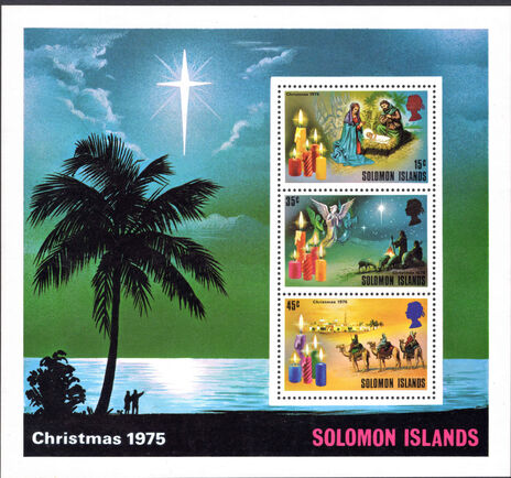 Solomon Islands 1975 Christmas souvenir sheet unmounted mint.