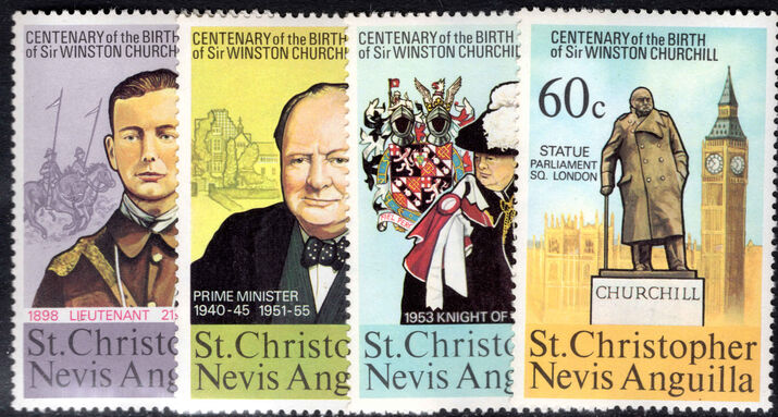 St Christopher 1974 Churchill unmounted mint.