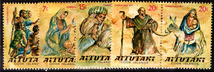 Aitutaki 1977 Christmas unmounted mint.